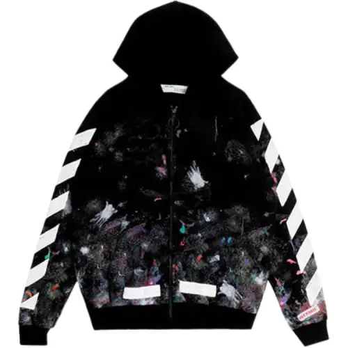 OFF WHITE Galaxy Brushed Zip Up Hoodie
