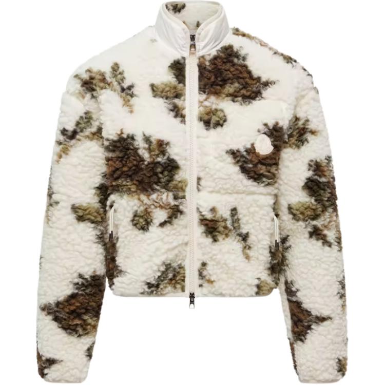 Женская куртка Moncler Floral Print Padded Wool Blend Sweater (мультиколор)