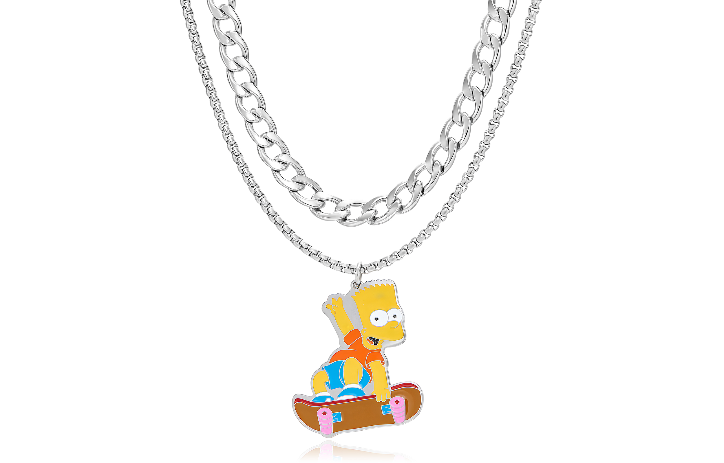 Колье The Simpsons (серебристое)