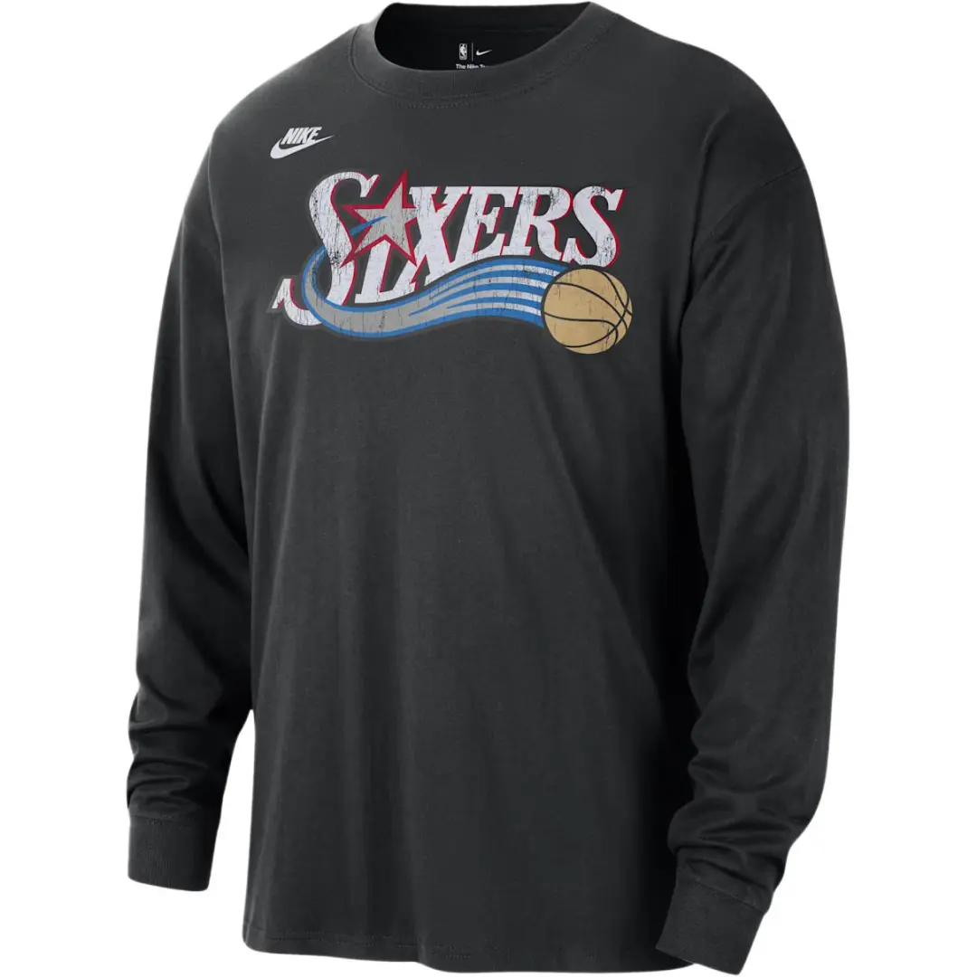 Nike Philadelphia 76ers Essentials Hardwood Classics Men's Nike Nba Long-Sleeve T-Shirt
