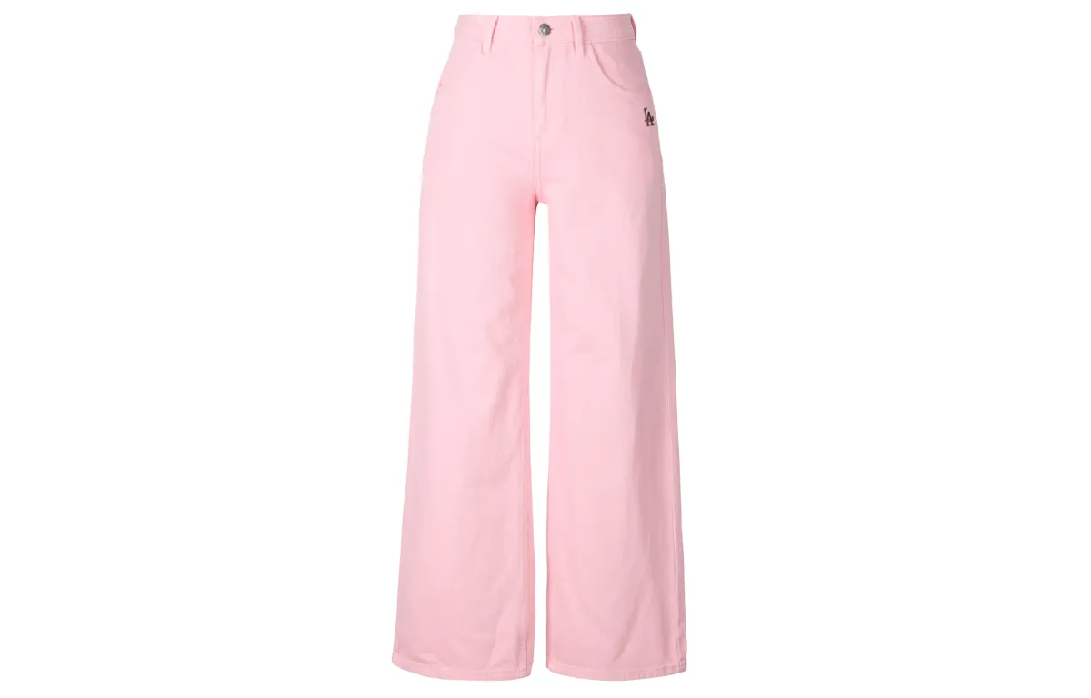 MLB Varsity Los Angeles Dodgers SS25 Jeans Women's Pink
