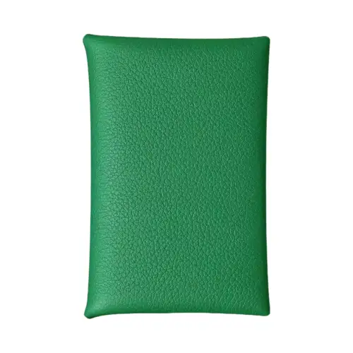 HERMES Calvi Evercolor Calfskin Card Holder Women's 1LCactus Cactus Green