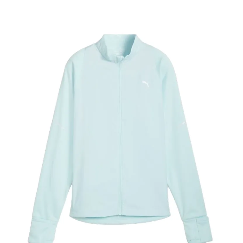 PUMA Jackets Women's Light Blue Stand Collar Moderate Straight Fit