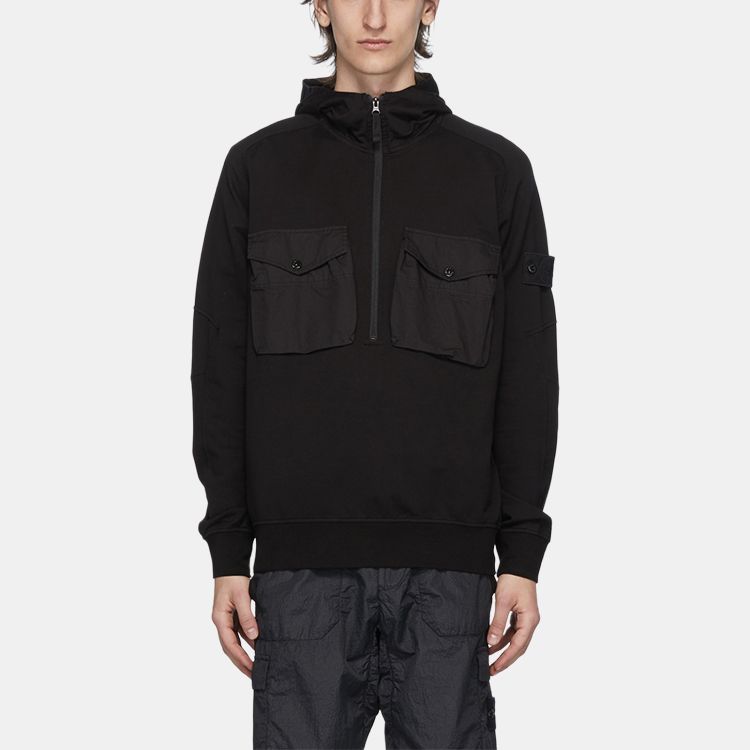 Мужская худи STONE ISLAND Ghost Pieces (черный) — фото 3