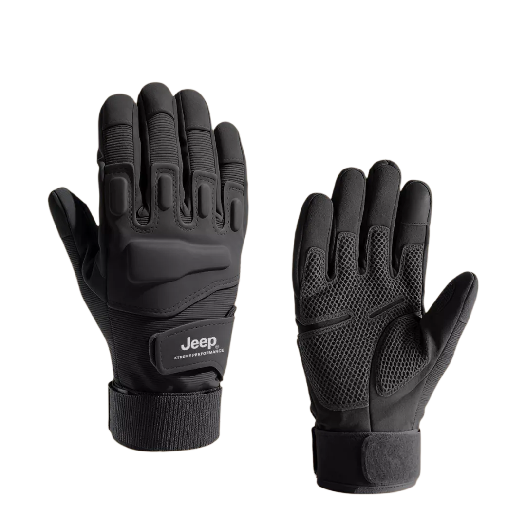 Jeep Slip Resistant, Abrasion Resistant, Fleece Lined, Fall Tactical Cycling Polyester Sports Gloves Unisex