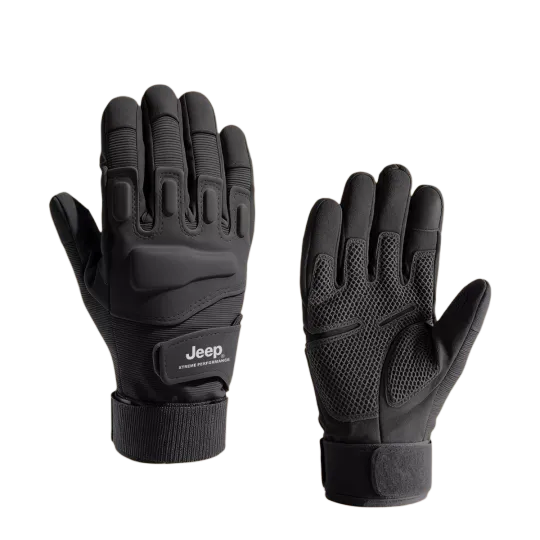 Jeep Slip Resistant, Abrasion Resistant, Fleece Lined, Fall Tactical Cycling Polyester Sports Gloves Unisex