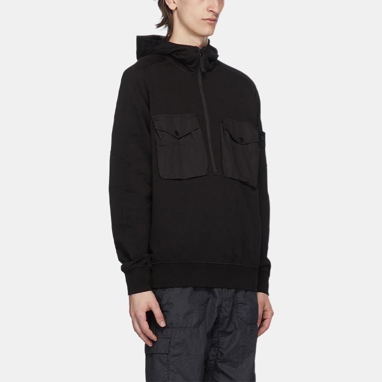 Мужская худи STONE ISLAND Ghost Pieces (черный) — фото 5