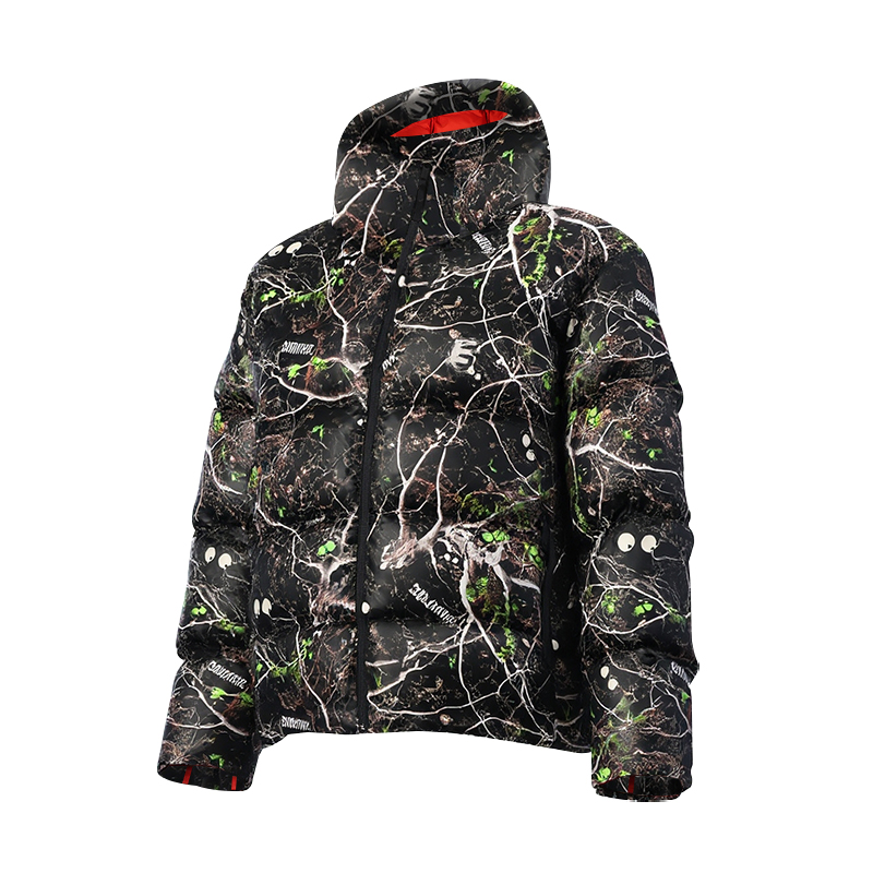 Li Ning, winter water repellent keep warm velvet sports suit with hood, down jacket for men and women, duck down