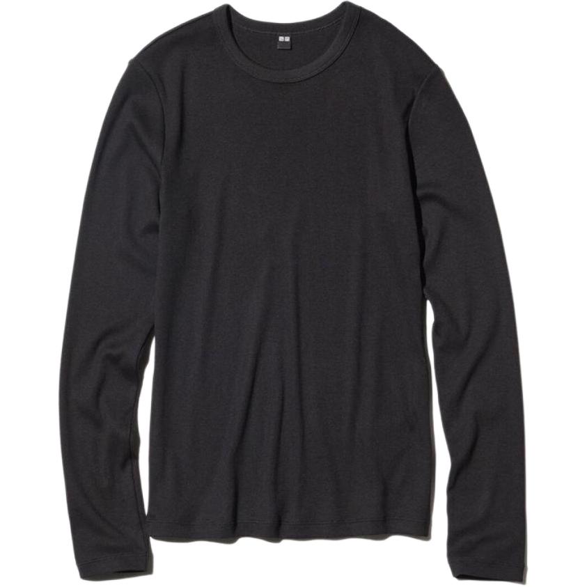 Женская футболка UNIQLO Ribbed Long Sleeve (серая)