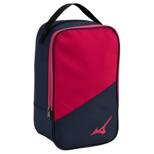 Mizuno Polyester Shoe Box Bag, Handbag Unisex Marine Blue & Pink