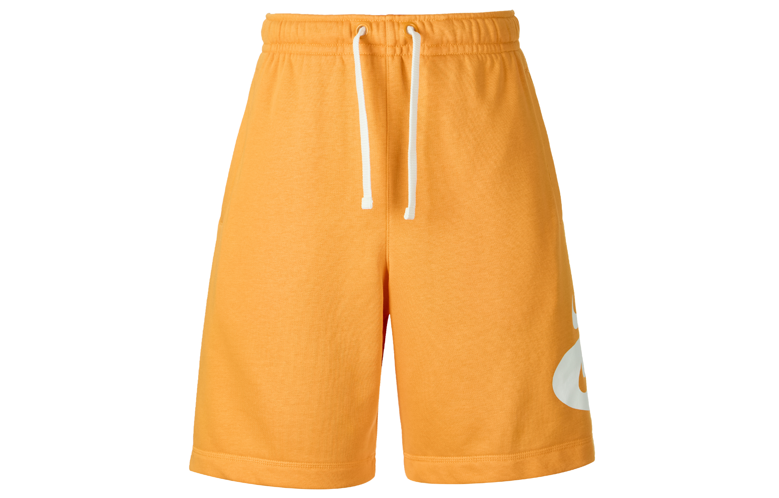 Nike Sportswear contrasting logo loose lace-up casual shorts men's yellow