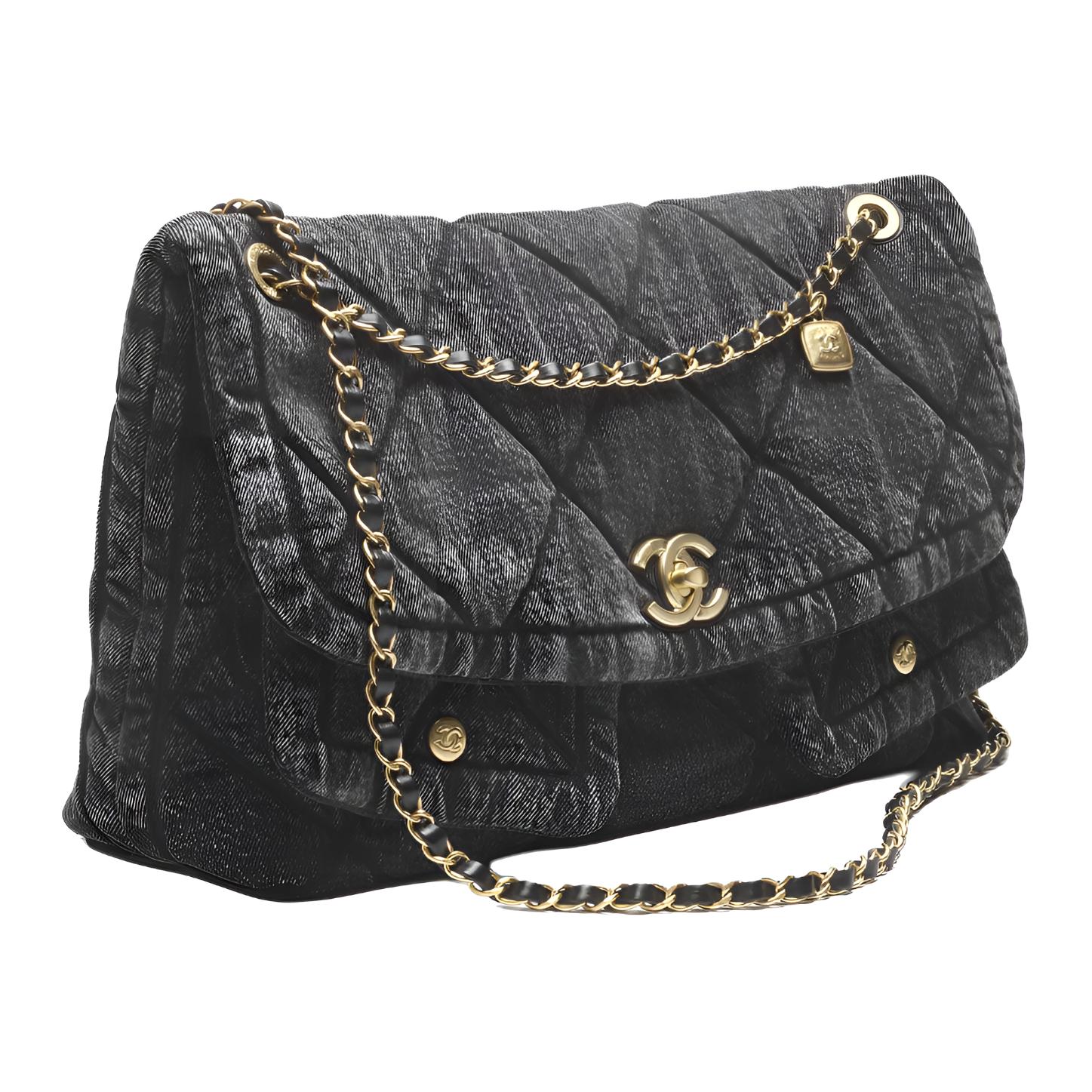 Женская сумка Chanel Maxi 25K C Logo (черная) — фото 2