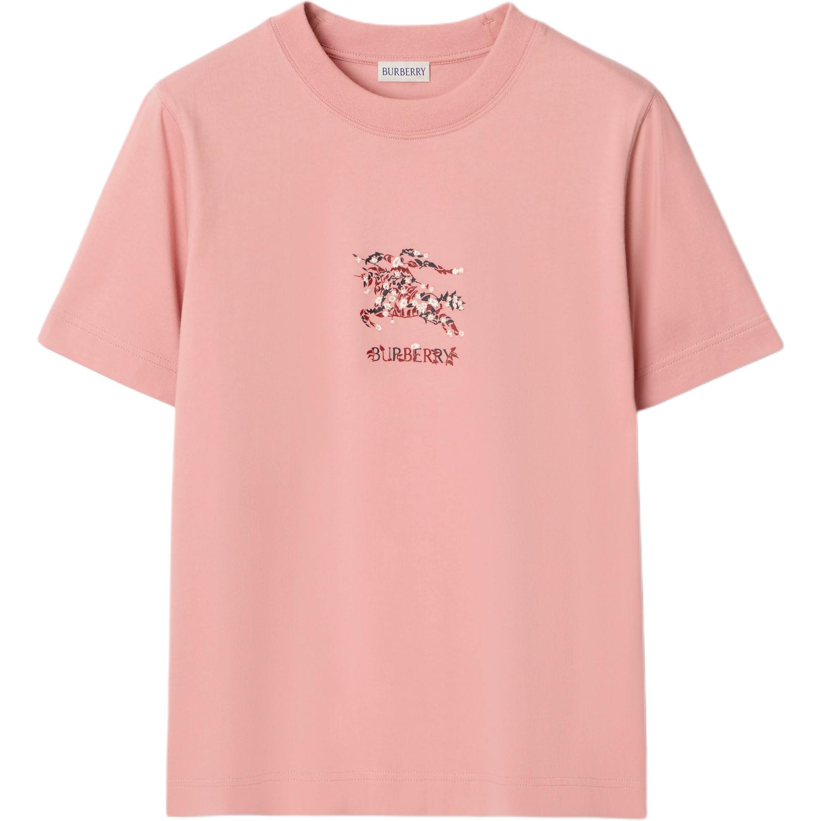 Женская футболка Burberry Equestrian Knight (белая)