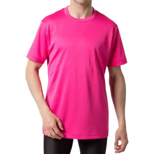 ASICS T Shirts Men's Red Crew Neck Moderate Straight Fit