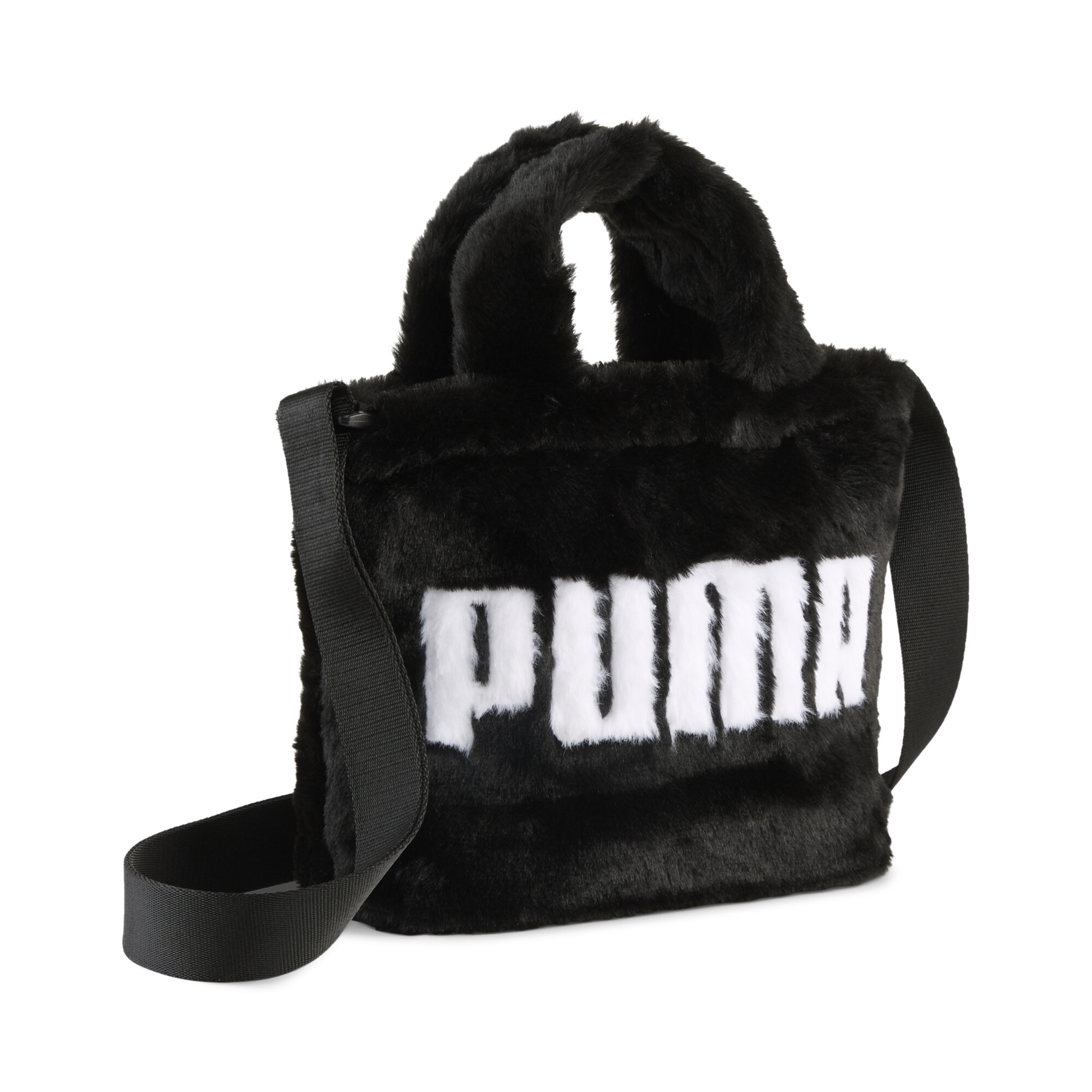 Женская сумка PUMA Up FAUX FUR Shopper (черная)