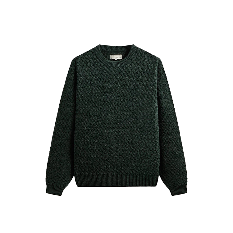Мужской свитшот KITH Basketweave (зеленый)