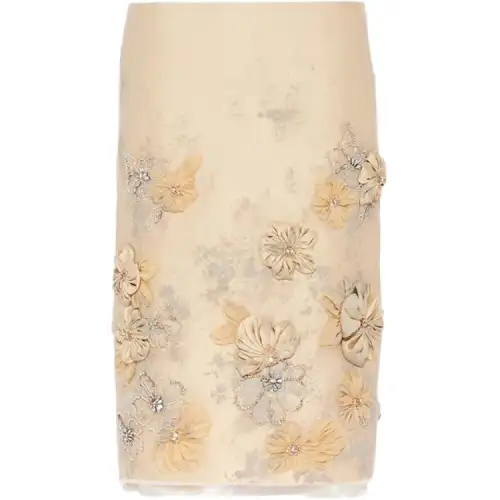MIU MIU SS22 Casual Long Skirt Women's Pea Green