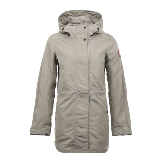 Canada Goose Легкая женская свободная куртка с капюшоном с логотипом Canada Goose, каменно-серый цвет