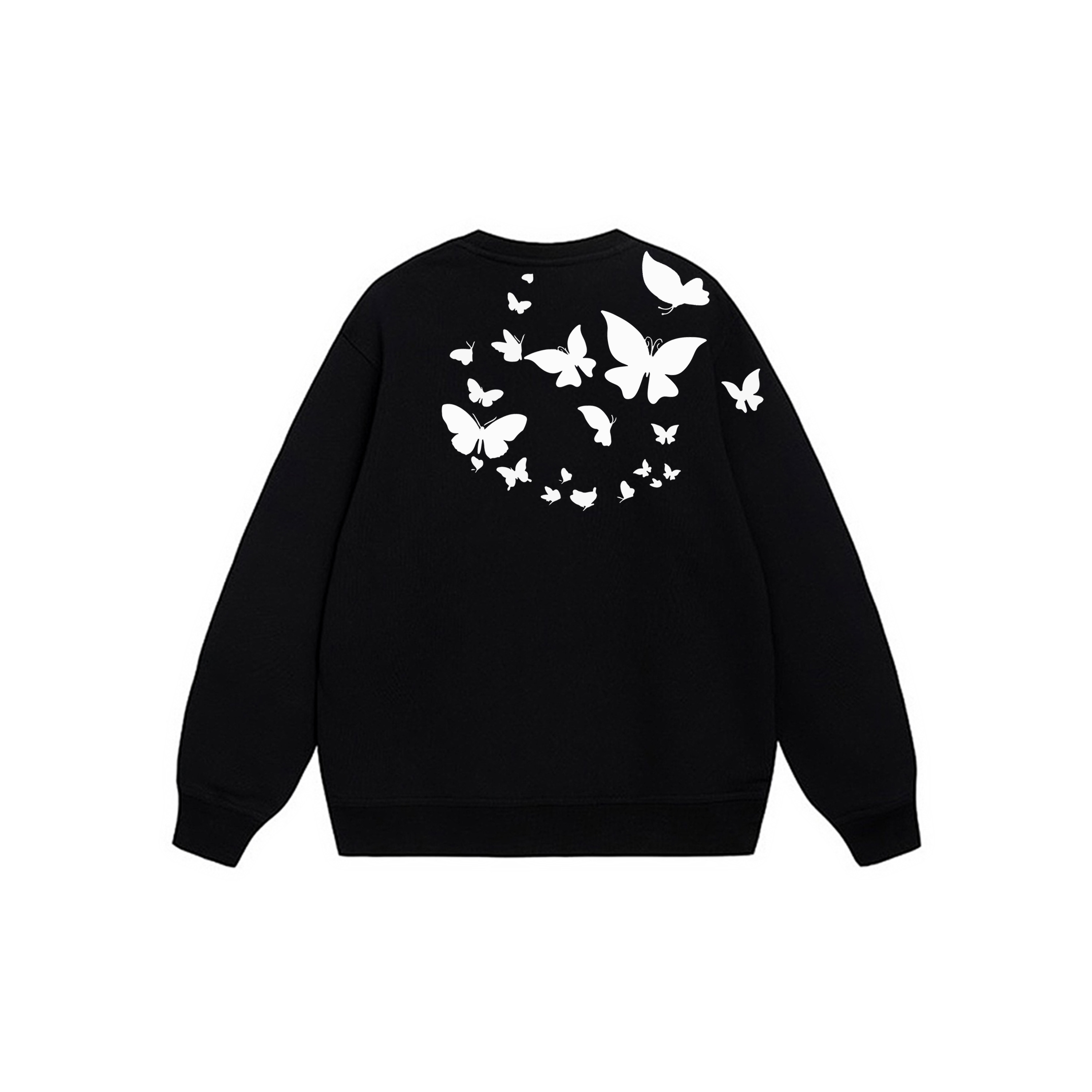 Nike, uniform, amber black sweatshirt with a round collar, custom-made