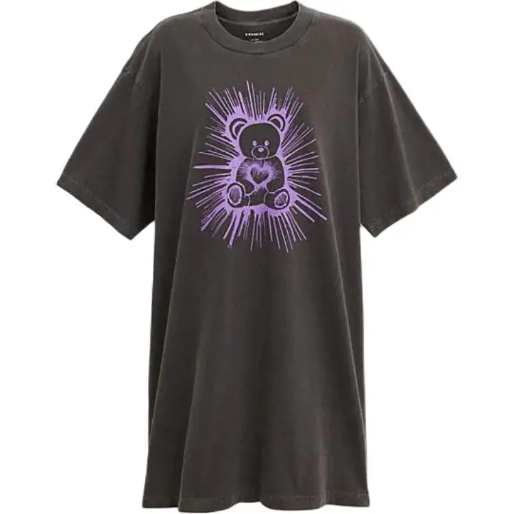 COACH Short Sleeved Dress Women's Gray