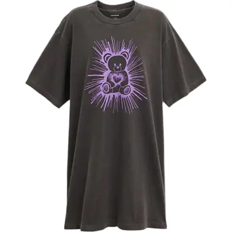 COACH Short Sleeved Dress Women's Gray