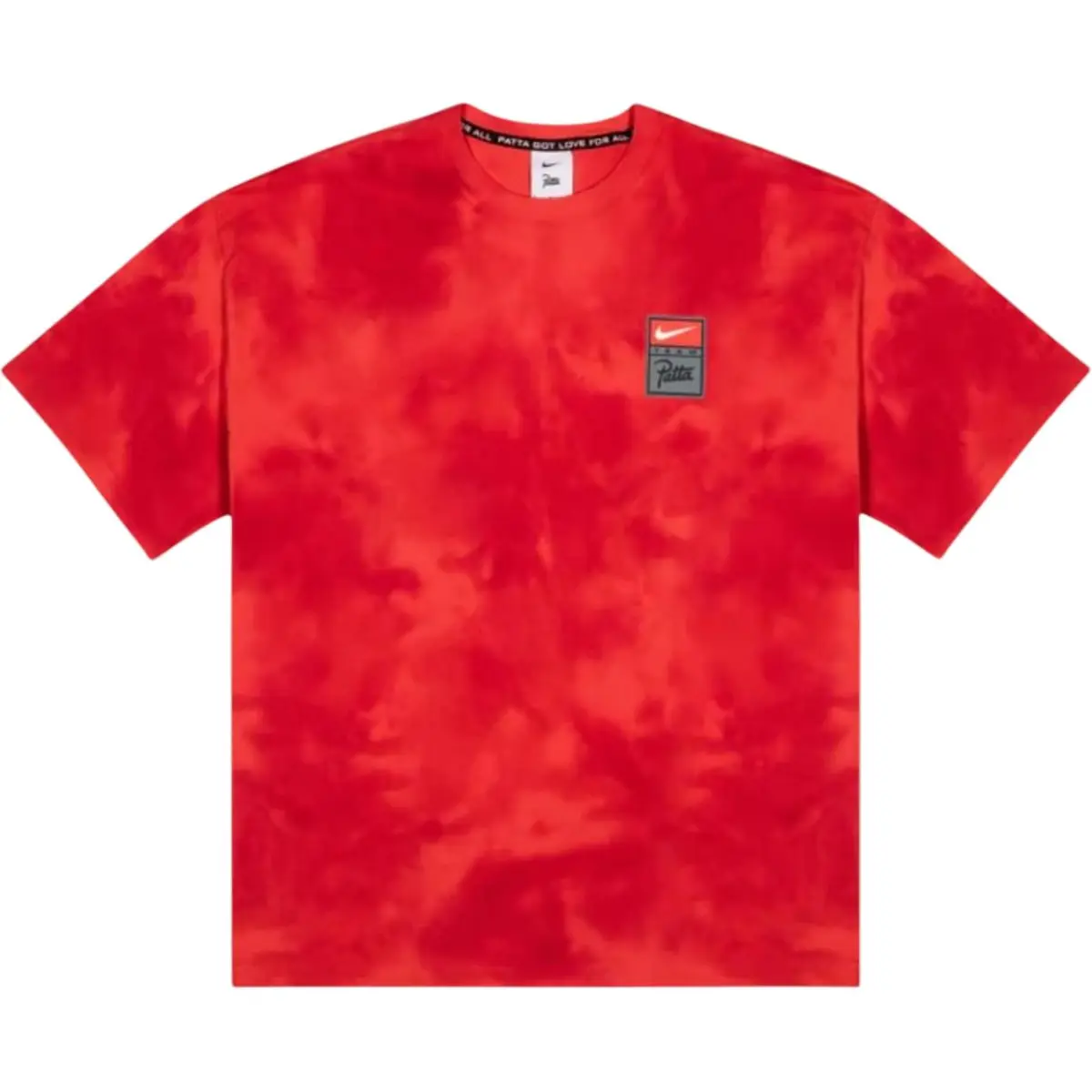 Nike X Patta T-Shirts Men's Rush Red/University Red/Gymnasium Red Crew Neck Moderate