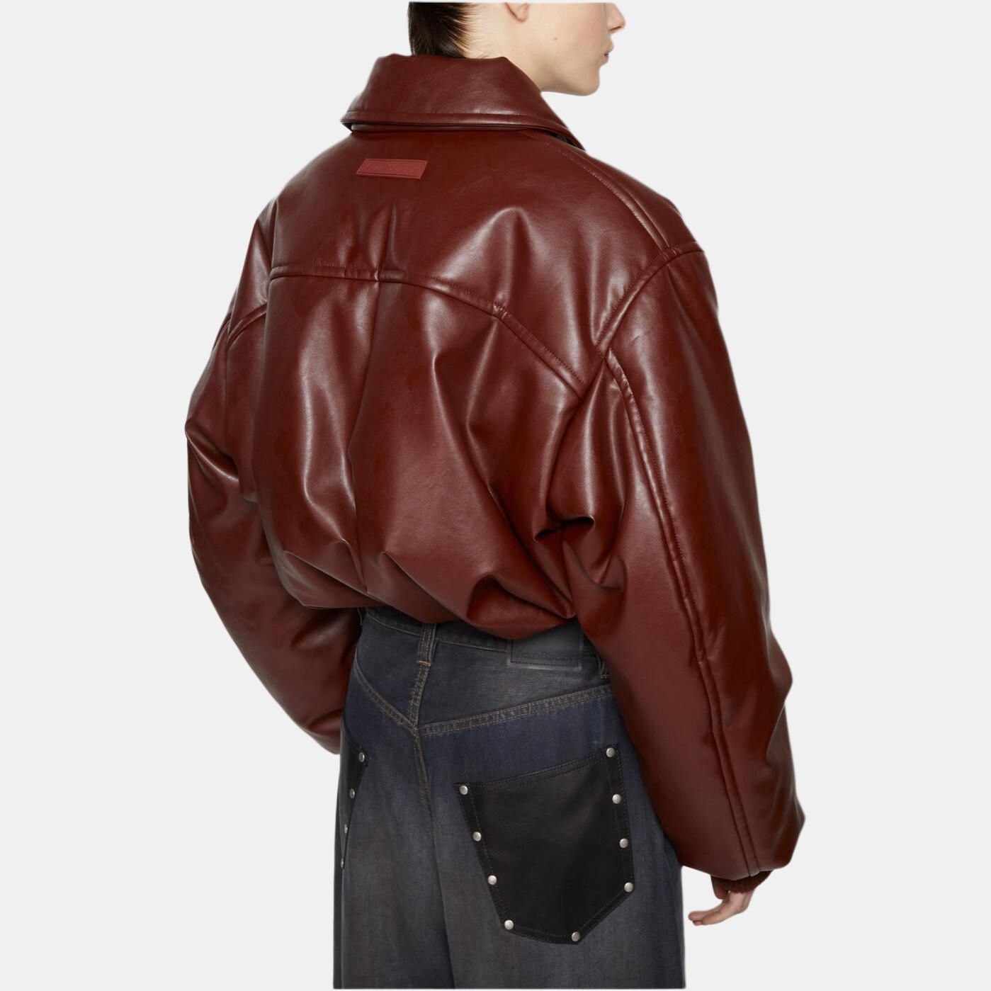 Женская куртка Acne Studios (бордовая) — фото 5