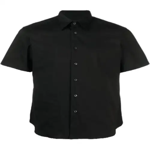 PRADA Shirts Men's Black Lapel Moderate Other
