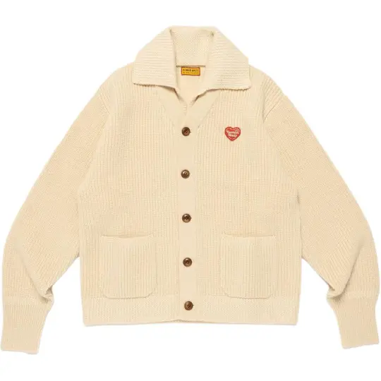 Human Made Heart-Patch Wool Cardigan