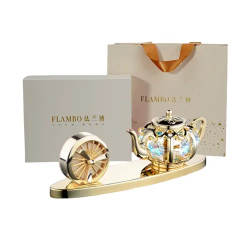 High-end teapot solar-powered for auto, sophisticated perfume strongly flavoured, universal aromatherapy, metal gift box, long-term effect
