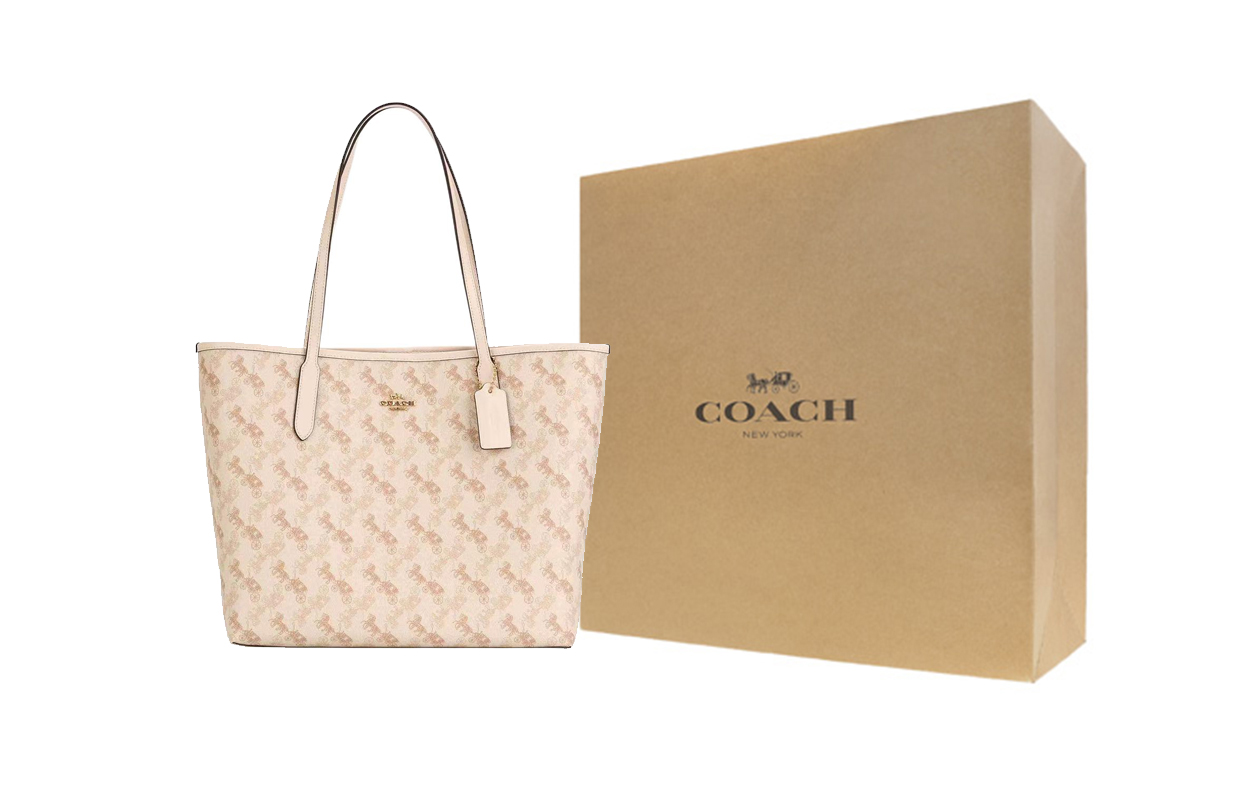 Женская сумка COACH City 33 (бежевая)