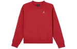 Jordan Sweatshirts Women's Red Crew Neck Moderate Regular