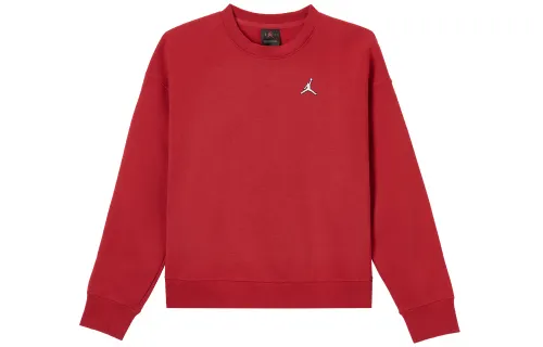 Jordan Sweatshirts Women's Red Crew Neck Moderate Regular