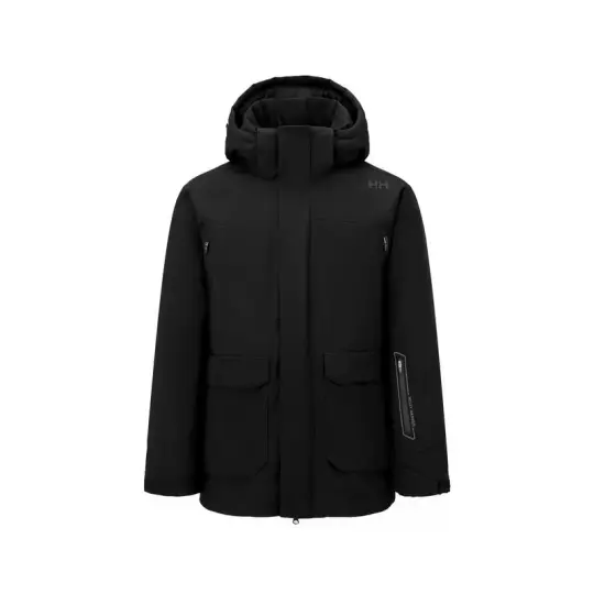 HELLY HANSEN Down Jackets Men's Black Hooded Moderate Down Jacket