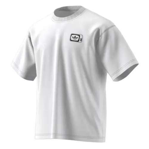 Adidas Originals T Shirts Unisex White Crew Neck Moderate Straight Fit