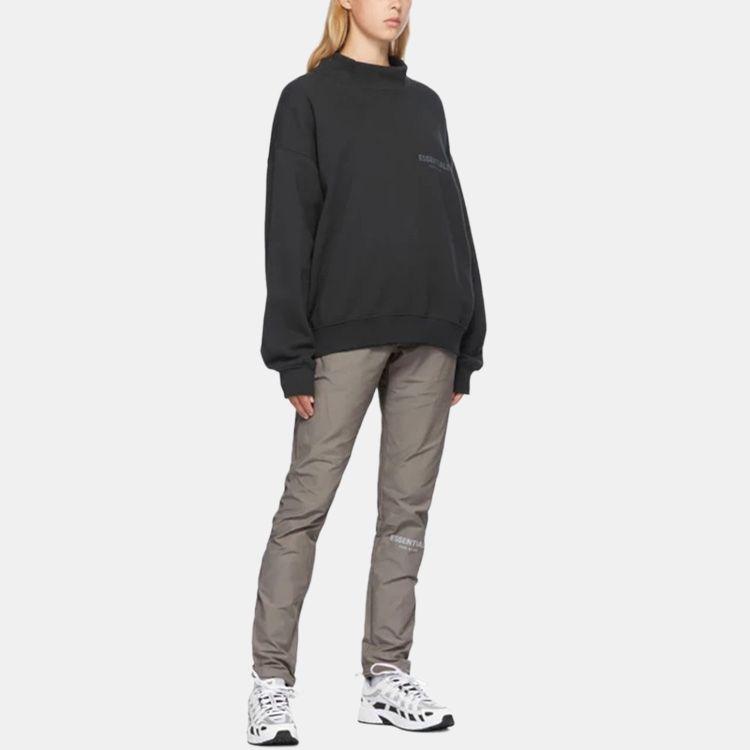 Худи Fear of God Essentials SS20 Black Mock Neck Sweatshirt (черный) — фото 5