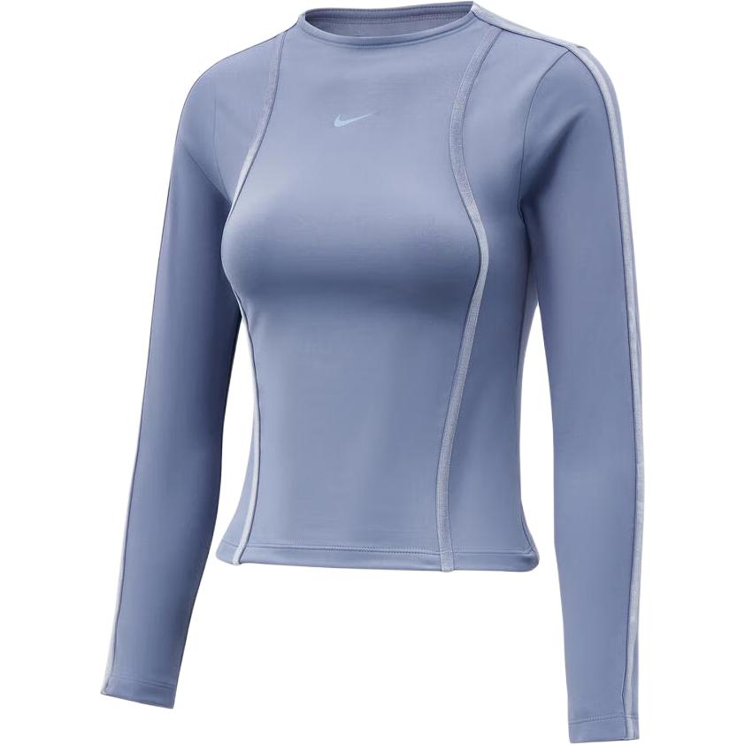 Женская футболка Nike One DF Fitted Long Sleeve (черная)