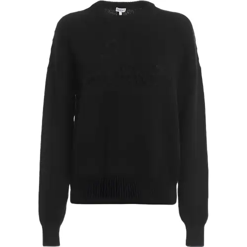 LOEWE Sweaters Women's Black Crew Neck Moderate Other