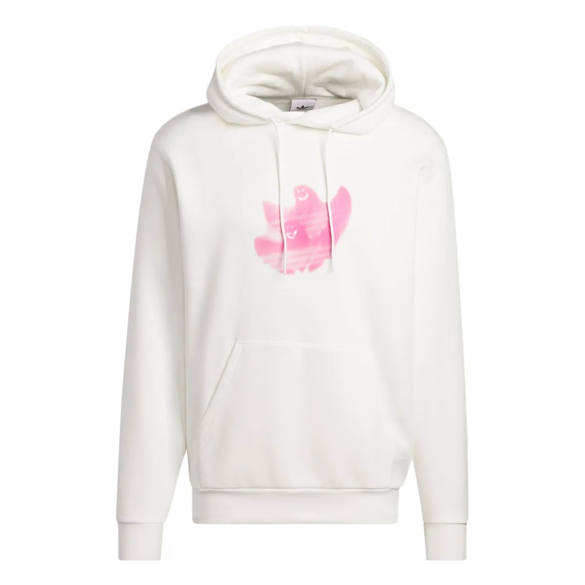 Adidas Sweatshirts Men's White Crew Neck Moderate Regular