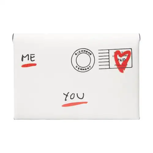 LOEWE Cow Leather Card Holder Women's Cotton White