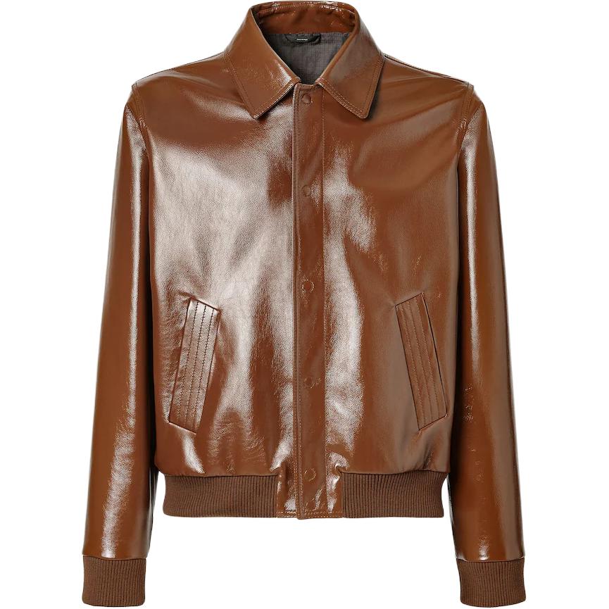 Мужская куртка Fendi Leather Jacket (черная)