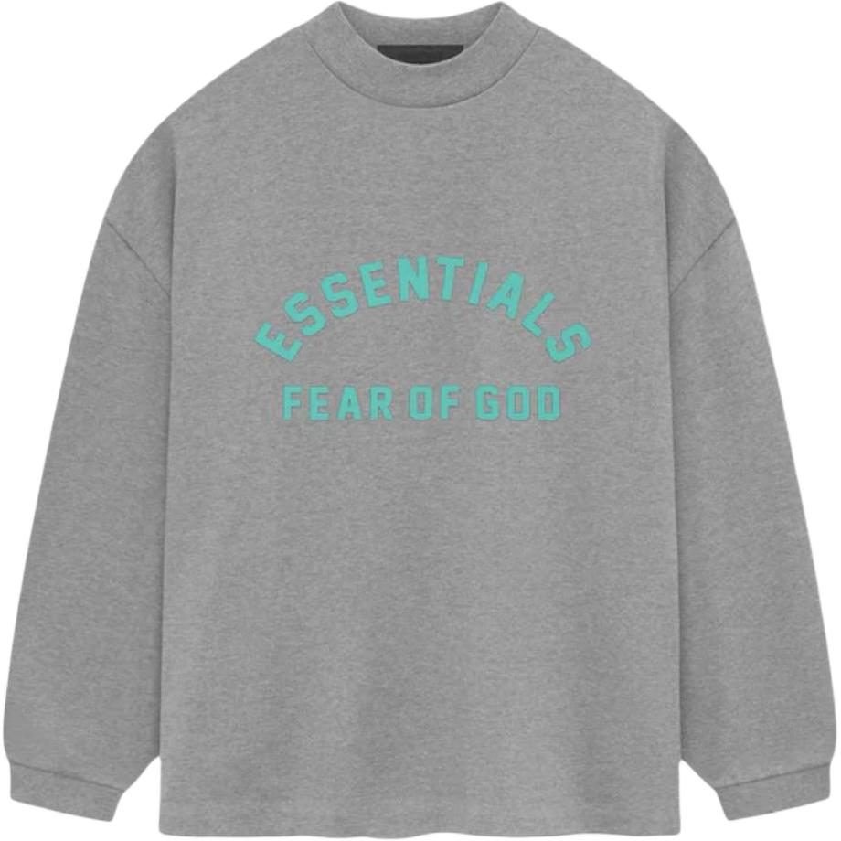 Мужской лонгслив Fear of God Essentials SS24 Longsleeve T-Shirt (серый)