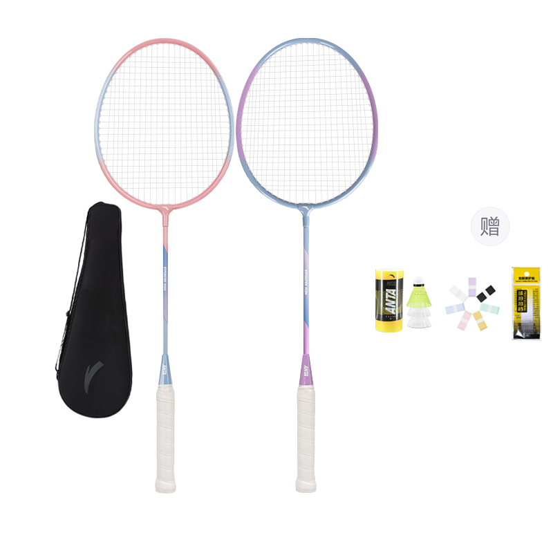 Anta Aluminum Alloy Badminton Rackets Offensive Type Heavy Head, Stiff Shaft Entry level 675mm Unisex Double Rackets