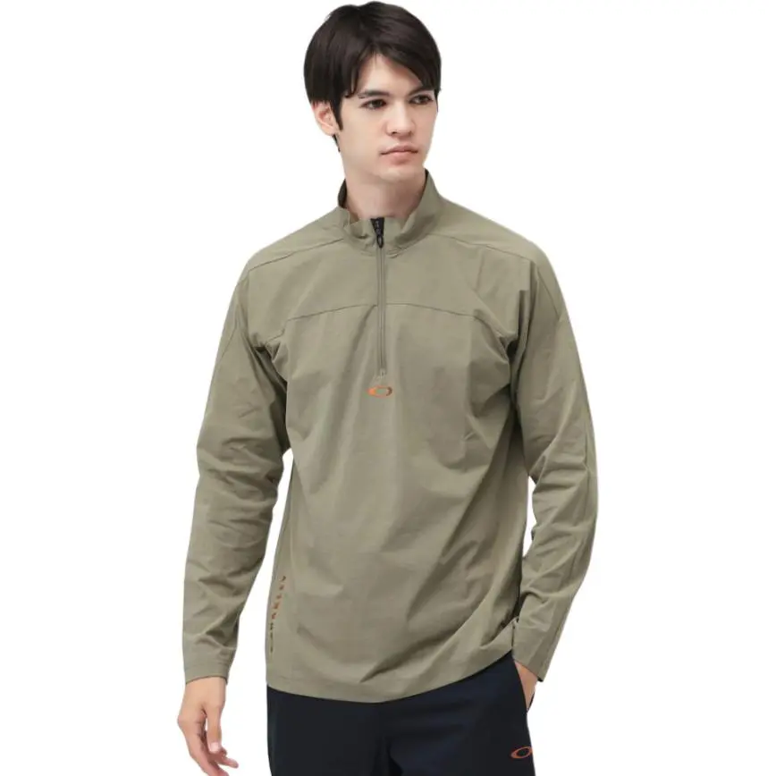Oakley T Shirts Men's Dark Umber Stand Collar Moderate Straight Fit