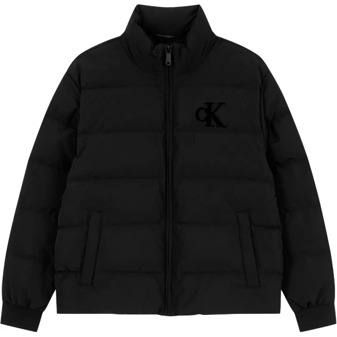 Calvin Klein Down Jackets Men's Black Stand Collar Moderate