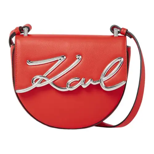 KARL LAGERFELD / Karl Lagerfeld Jeans Cow Leather Shoulder Bag Women's Bright Red