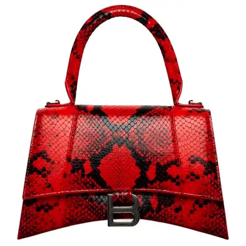 Balenciaga Calfskin Handbag Women's Red/Black