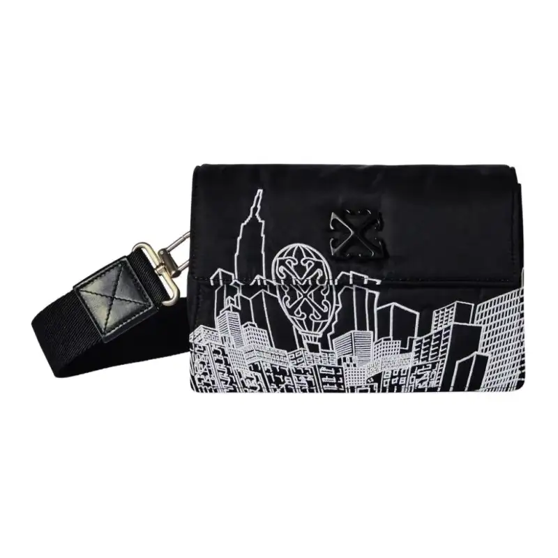 OFF-WHITE Soft Jitney 1.4 Ny Skyline Arrow-plaque Shoulder Bag