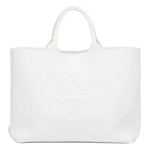 PRADA Fabric Handbag Women's White