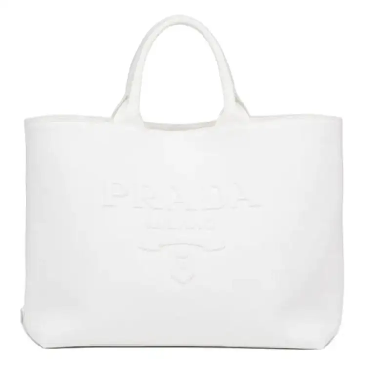 PRADA Fabric Handbag Women's White
